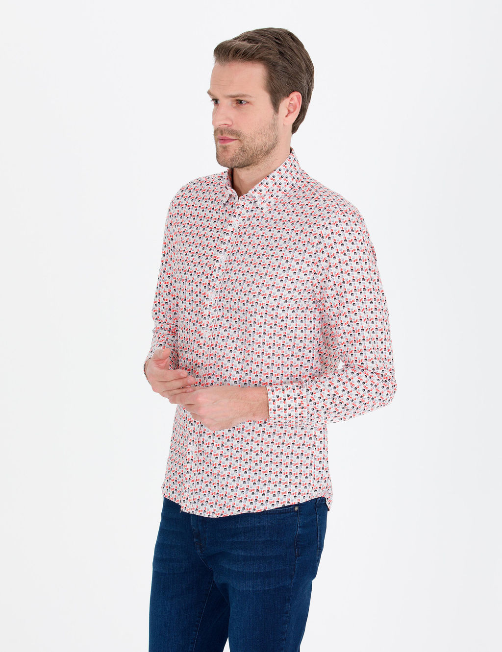 Рубашка Pierre Cardin Slim Fit с длинным рукавом