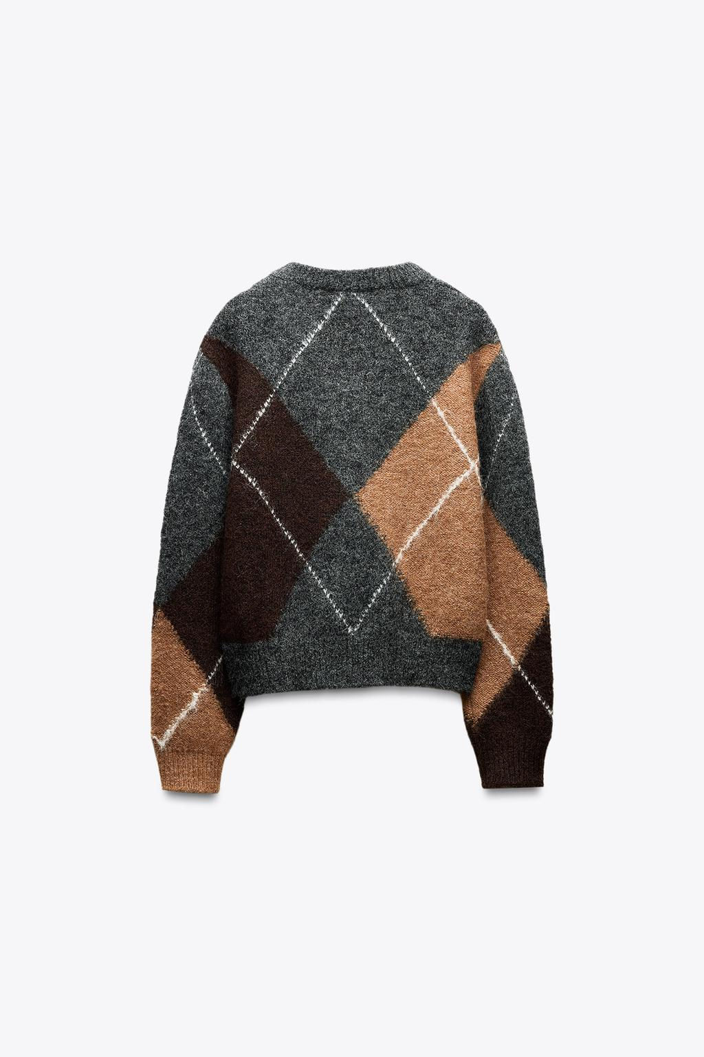 DIAMOND PATTERN JUMPER - Zara фото 3