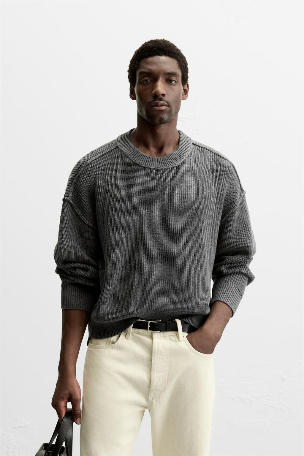 TEXTURED CROPPED FIT SWEATER - Zara фото 2