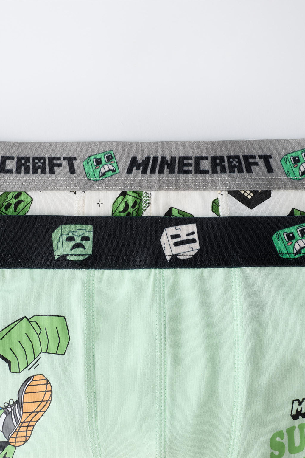 6-14 A?OS/ PACK DOS B?XERS MINECRAFT MOJANG AB. / Verde / Crudo - Zara фото 2