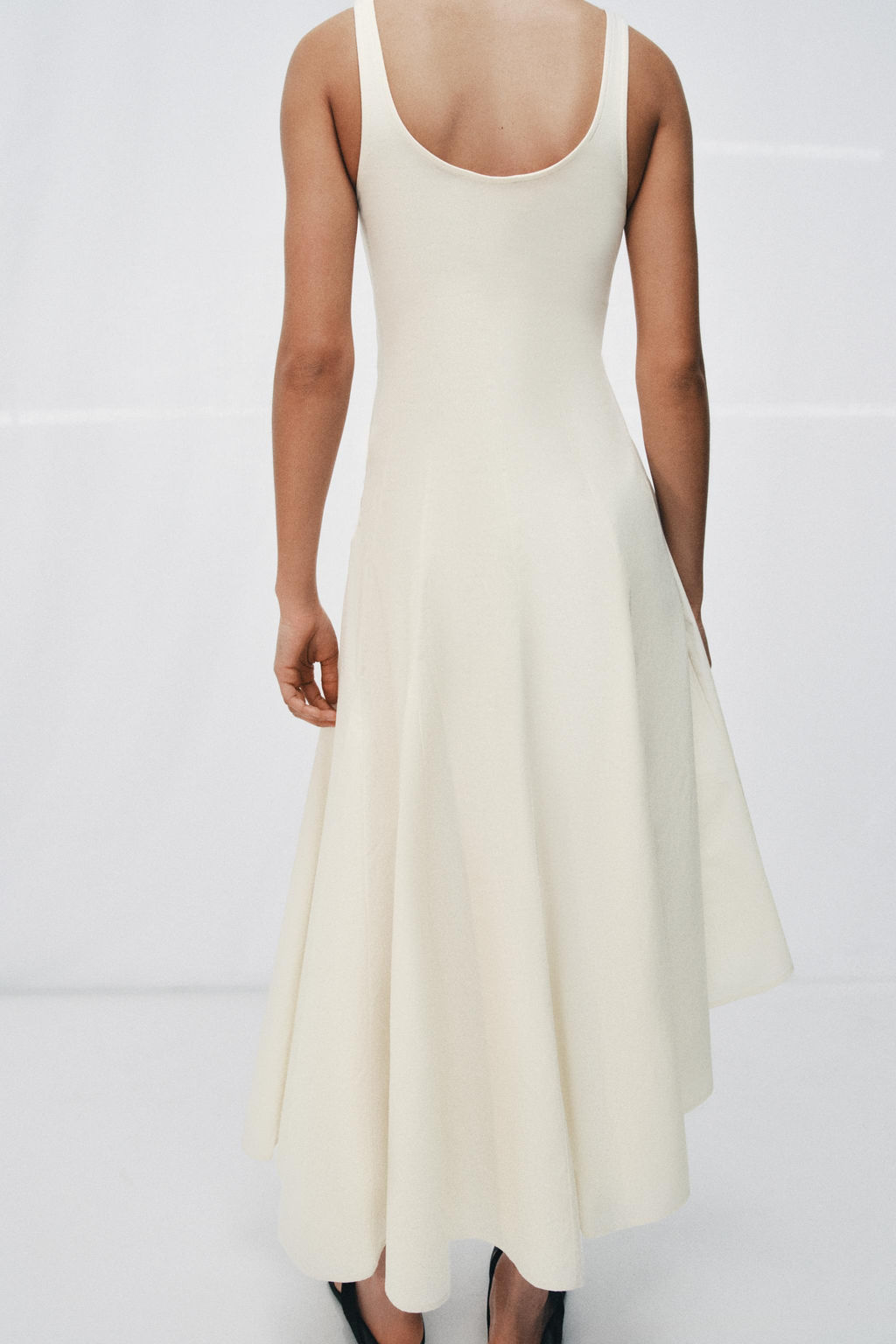 VESTIDO COMBINADO GODETS / Crudo - Zara фото 3