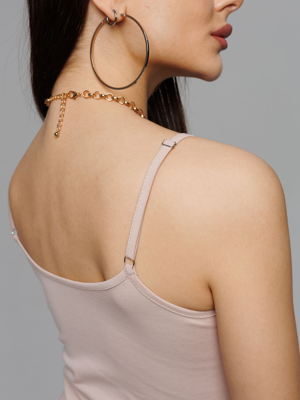 Женская майка на бретелях бежевая ЛТ-07 (4)