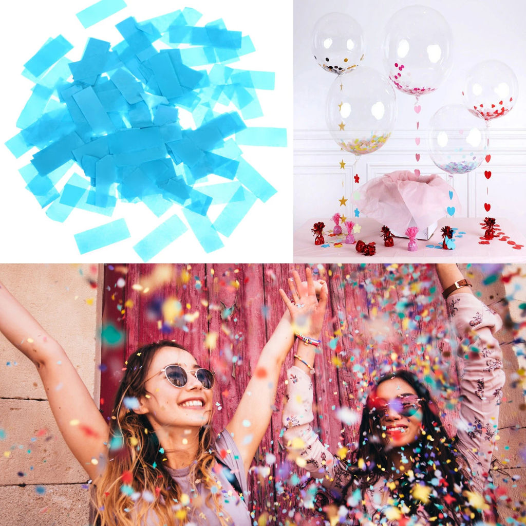 Цена за 5 шт. Конфетти "Прямоугольники глубые" 18 г, бумага