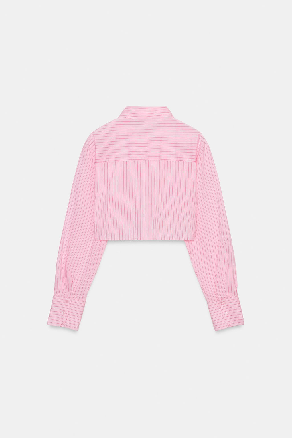 CAMISA CORTA RAYAS / Rosa - Zara фото 7