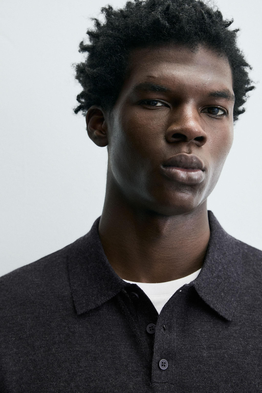 WOOL/SILK KNIT POLO SHIRT - Zara фото 5