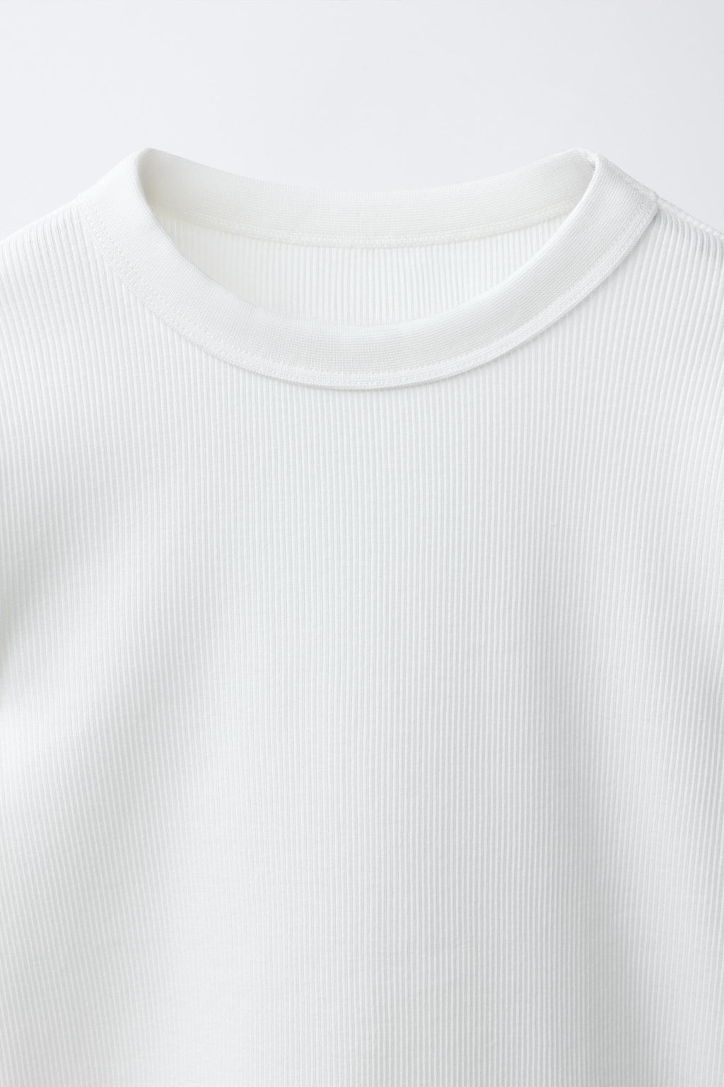 PLAIN RIBBED T-SHIRT - Zara фото 9
