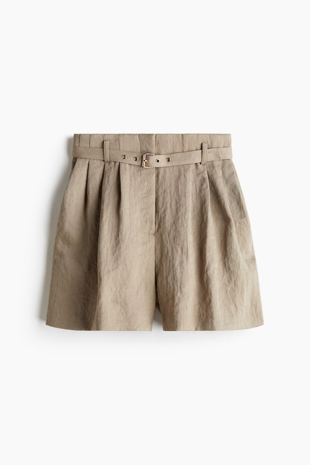 Pantalon corto paper bag con cinturon - H&m фото 5