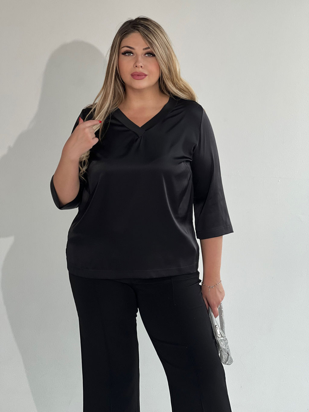 Блуза Ольга_О171/черный - Ihomelux фото 15