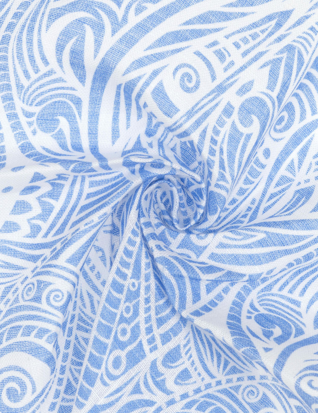 Синий льняной платок