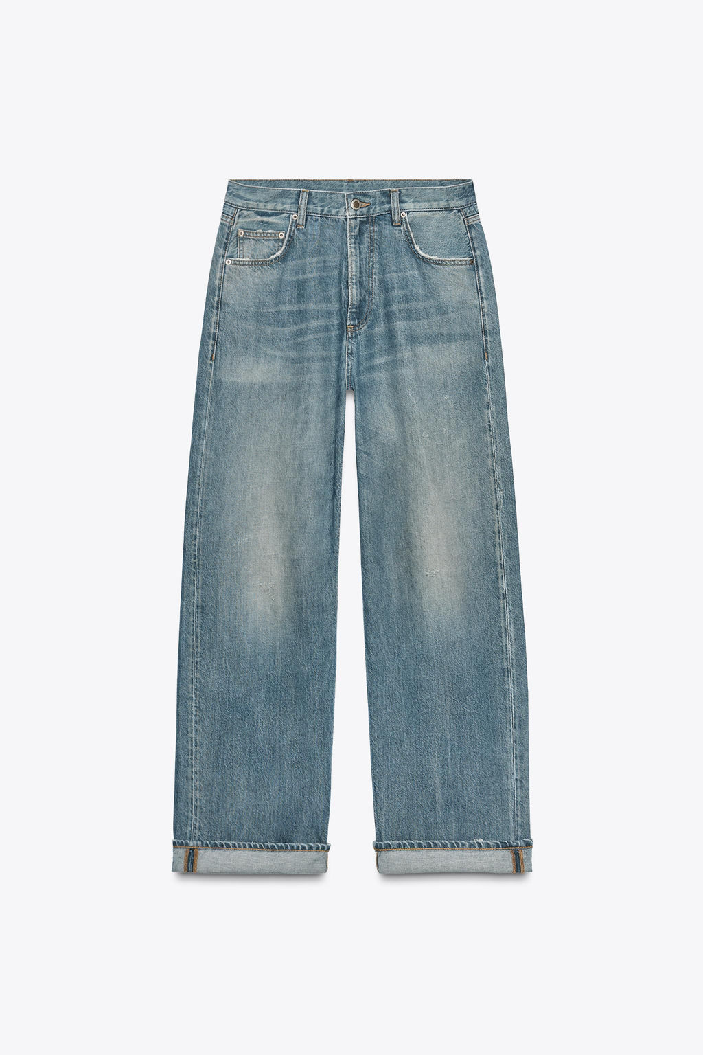 ZW COLLECTION MID-WAIST BAGGY JEANS - Zara фото 2
