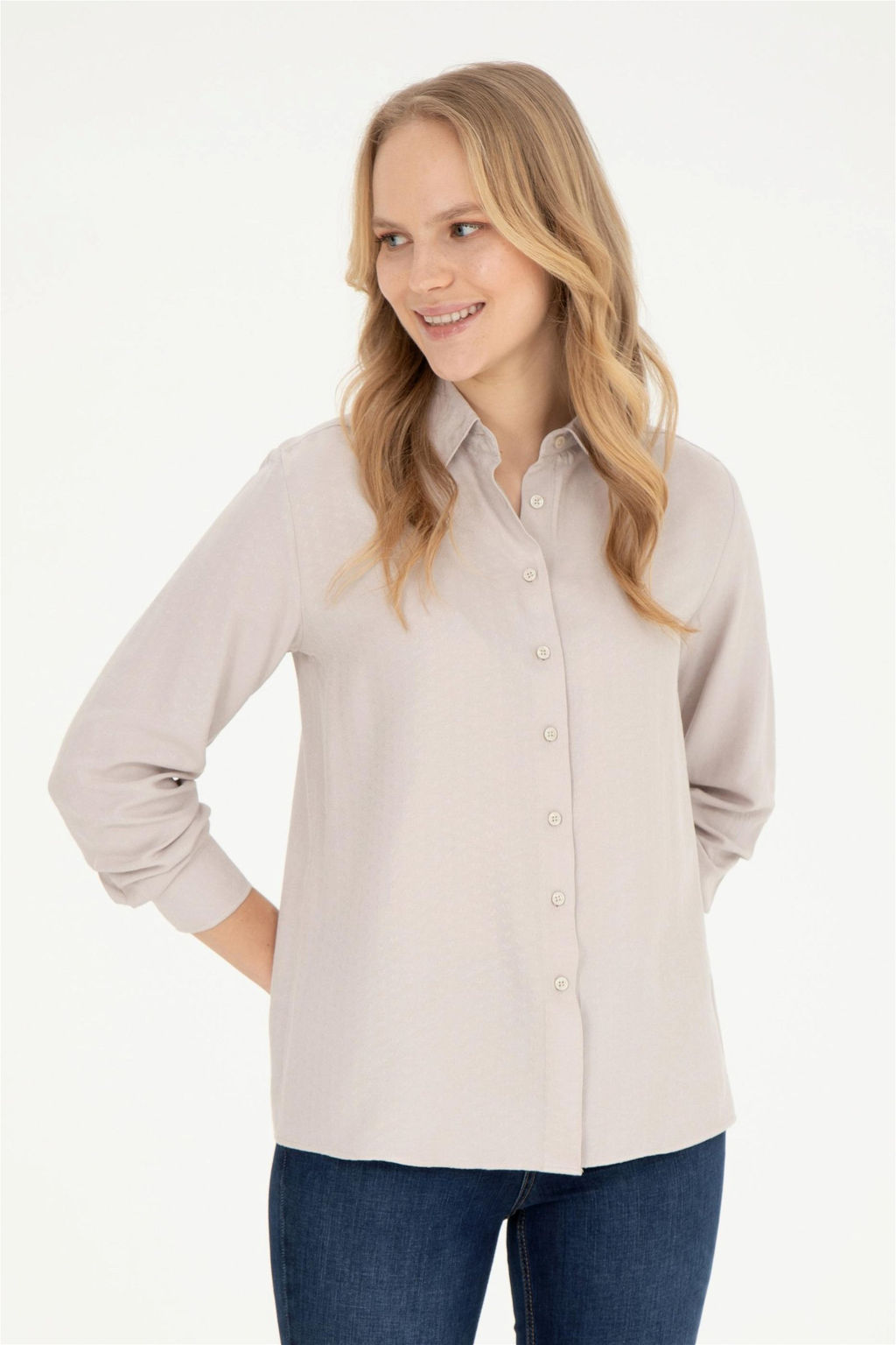 Женская рубашка с длинным рукавом Stone Неожиданная скидка в корзине - U.s. polo assn фото 3