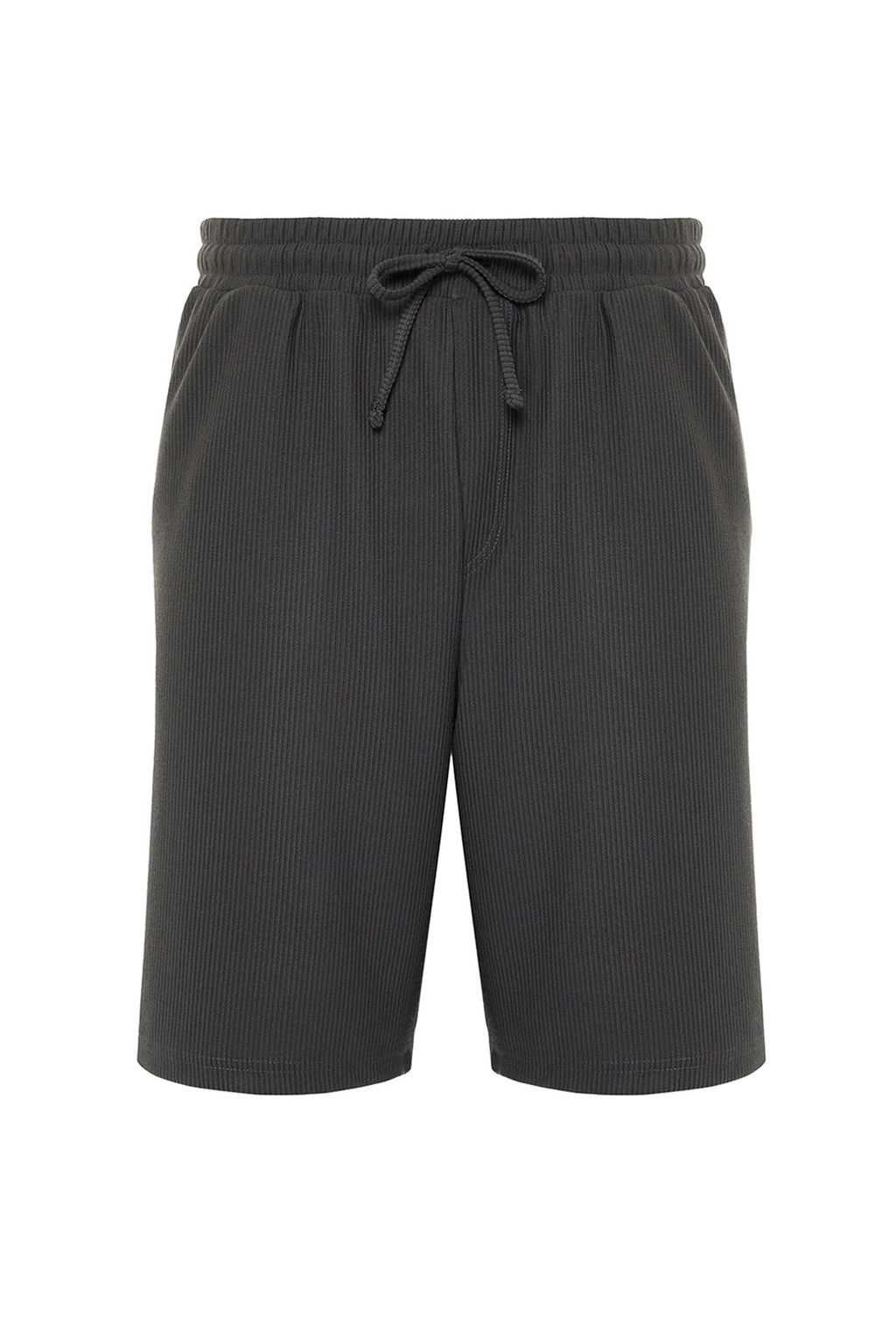 Fume Oversize/Genis Kesim Dokulu K?r?smaz Ottoman Sort TMNSS24SR00037