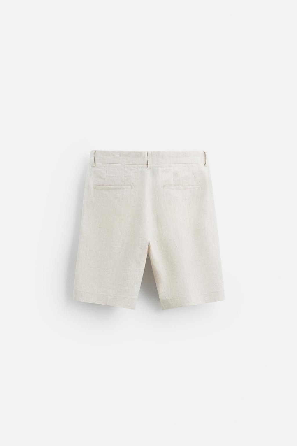 100% LINEN BERMUDA SHORTS - Zara фото 43