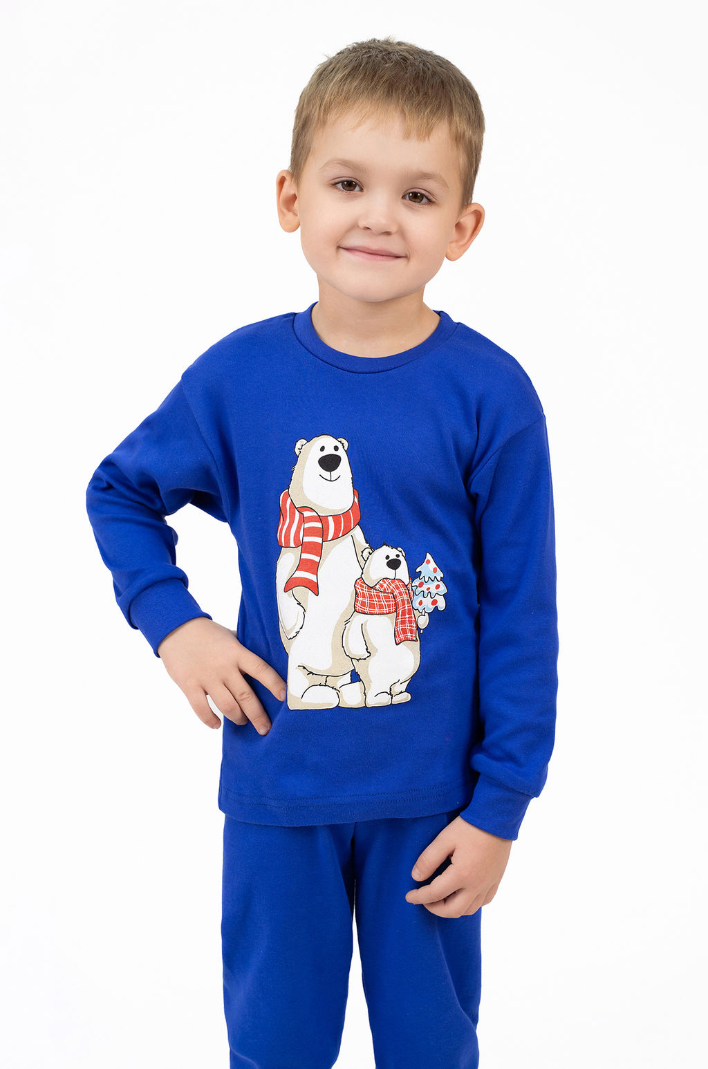 Пижама детская василек мишки ПЖ-1818 (110-116, 60)