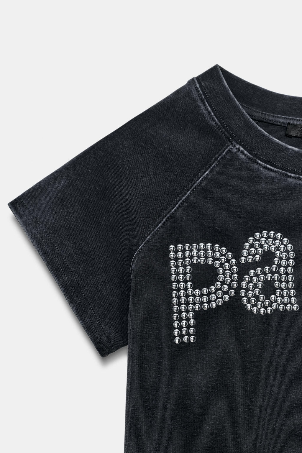 CAMISETA EFECTO LAVADO TACHAS / Carb?n - Zara фото 3