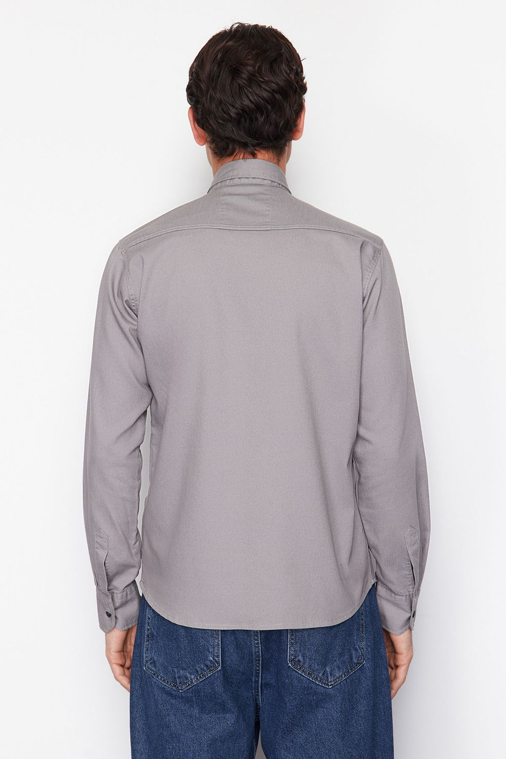 TRENDYOL MAN Koyu Haki Regular Cift Cepli Denim Kot Gomlek TMNSS24GO00081 - Trendyolmilla фото 26