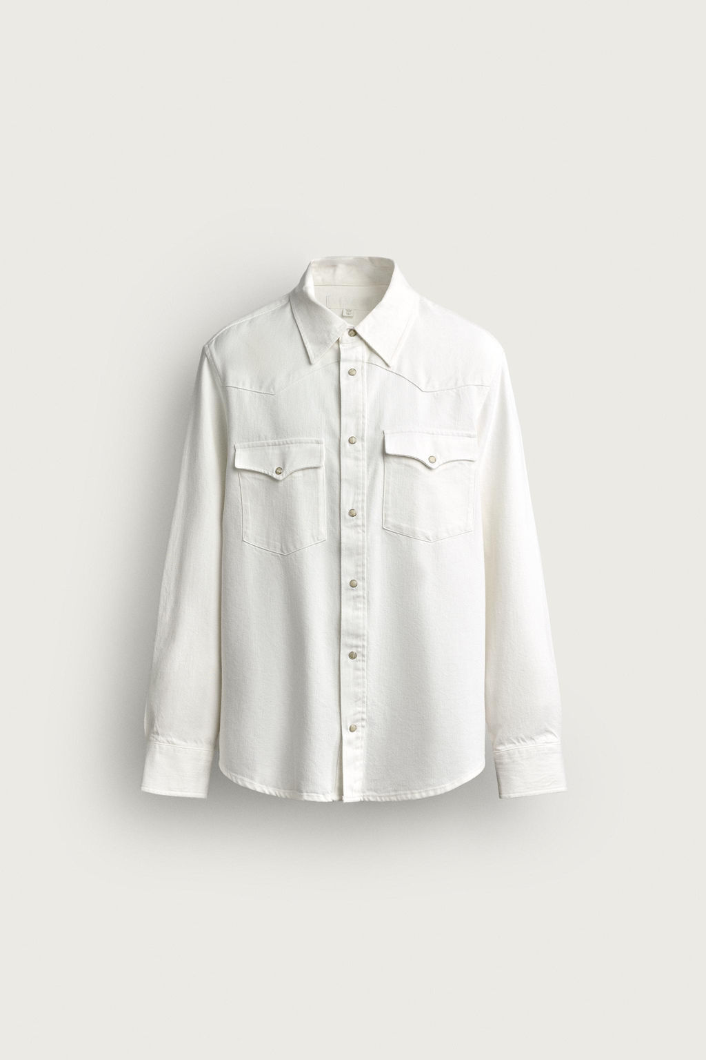 CAMISA WESTERN REGULAR FIT ALGOD?N - LYOCELL / Blanco - Zara фото 6