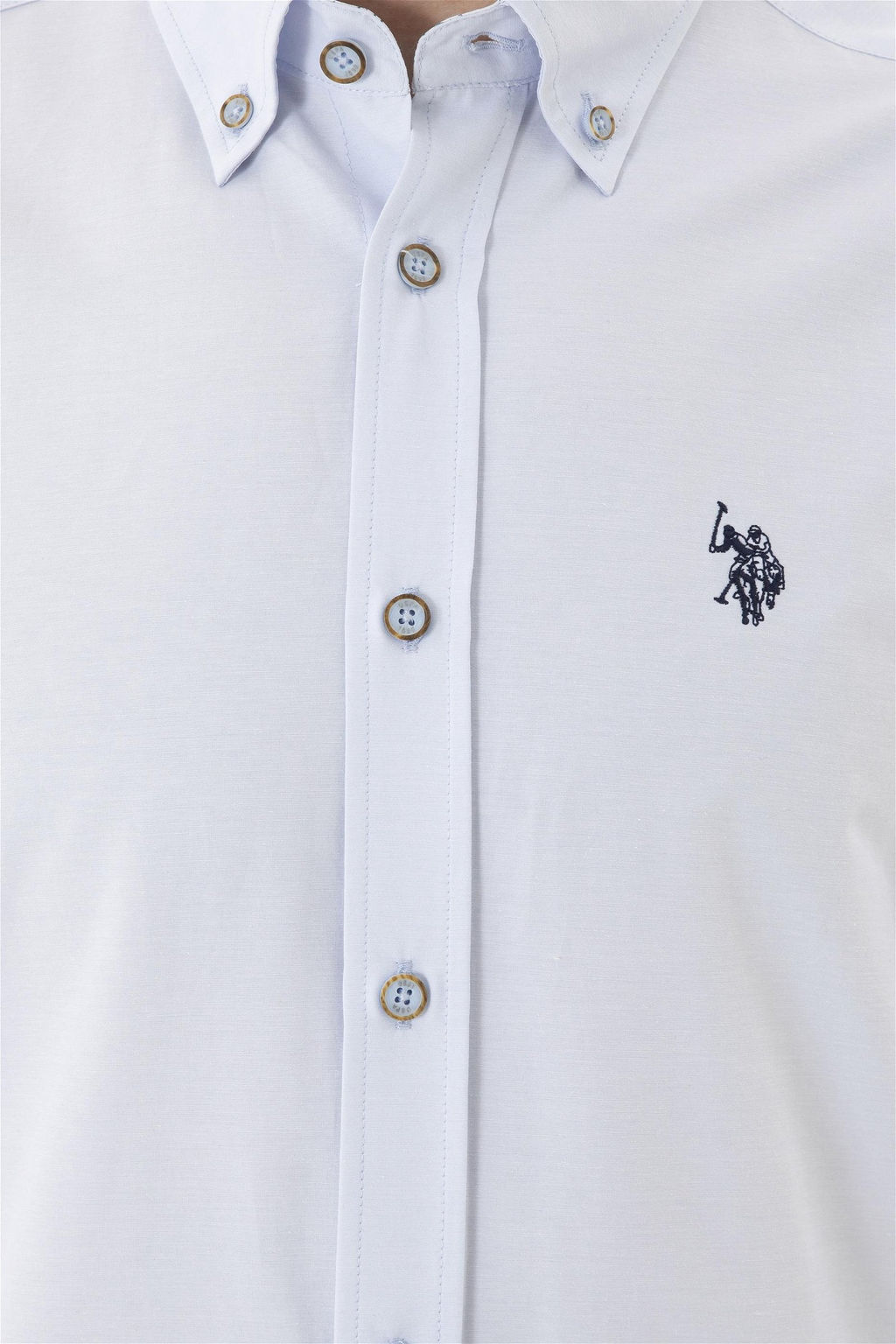 Мужская голубая рубашка с длинным рукавом - U.s. polo assn фото 7