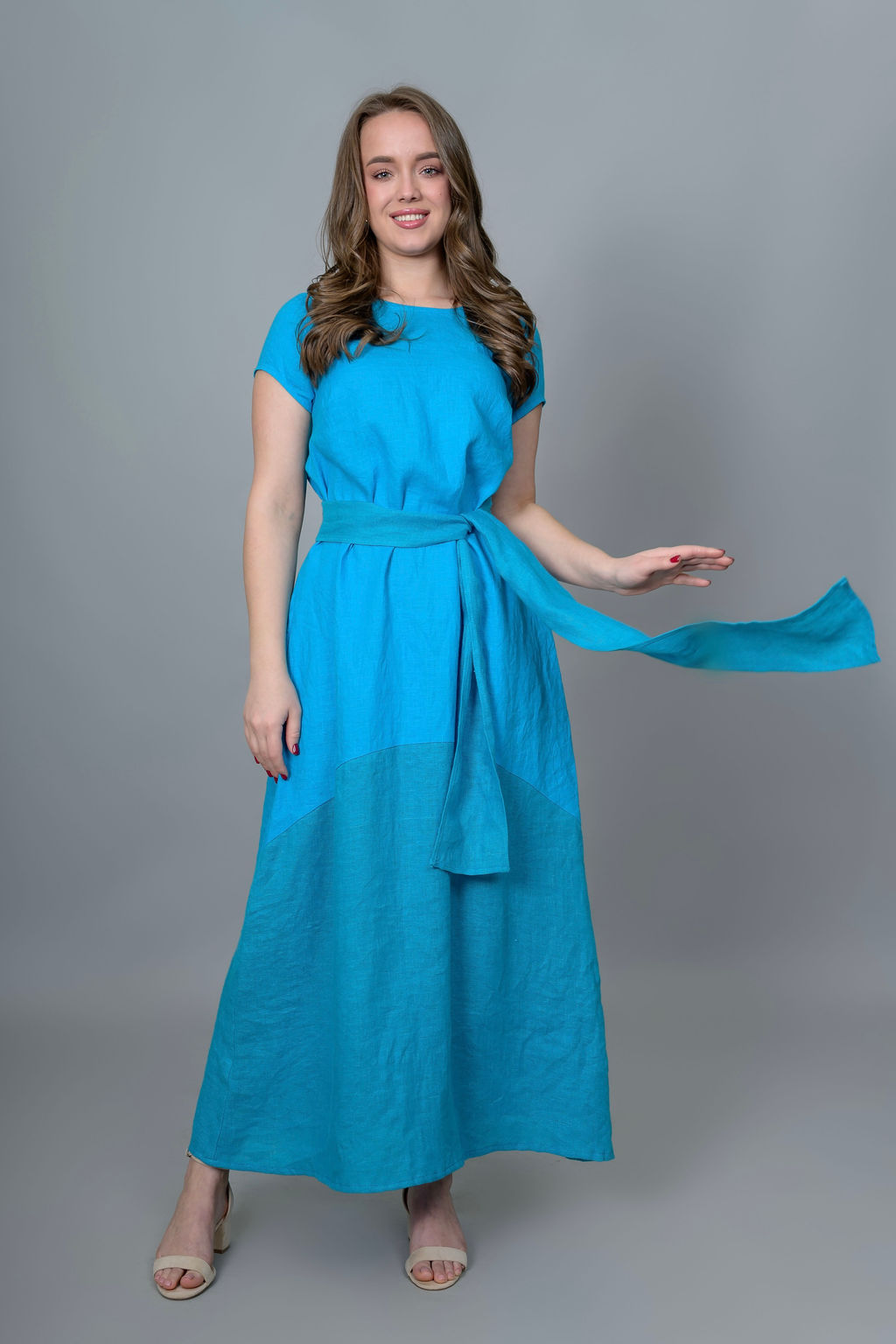 Платье 100% лен