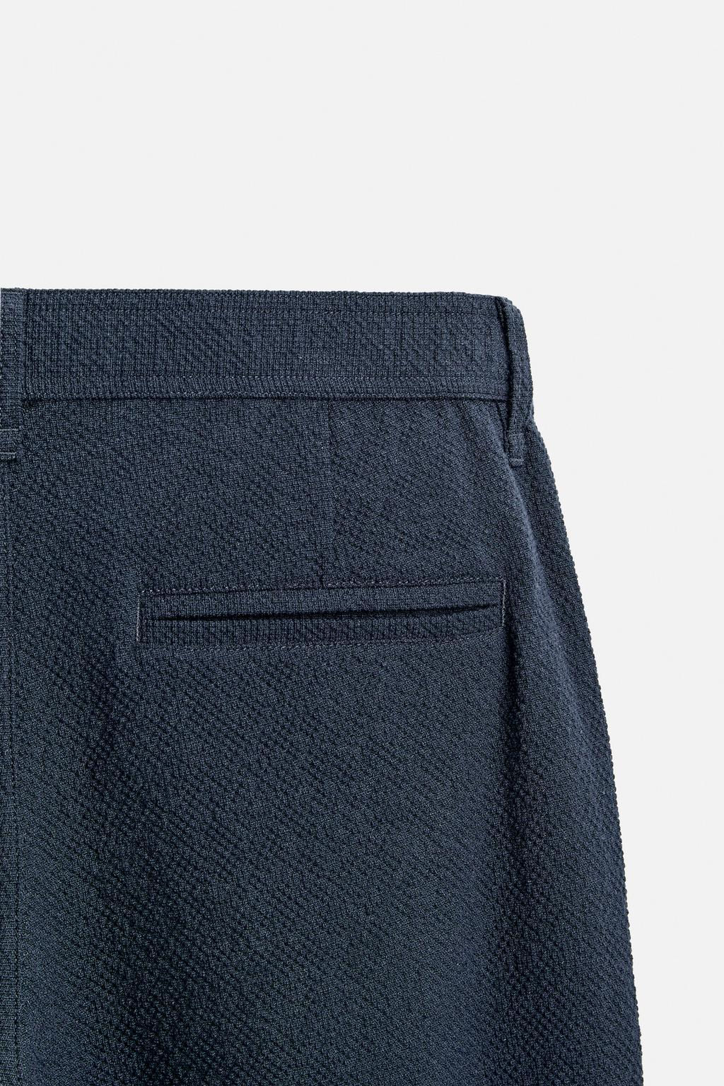 TEXTURED PLEATED TROUSERS - Zara фото 36