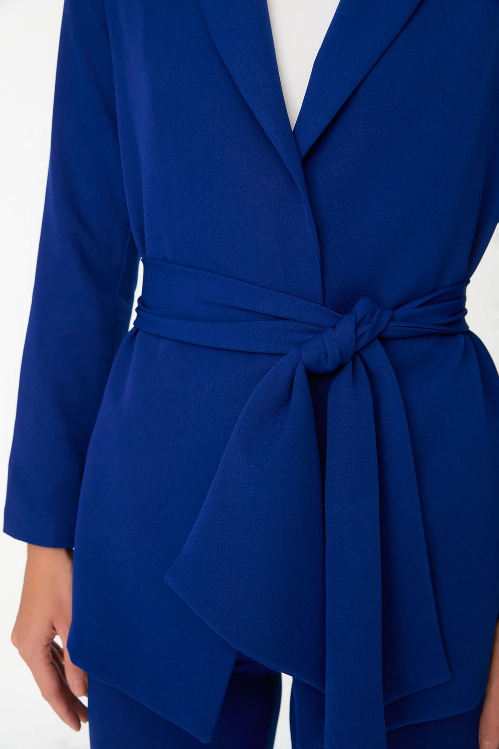 TRENDYOLMILLA Indigo Regular Baglamal? Dokuma Blazer Ceket TWOSS22CE0175  фото 9