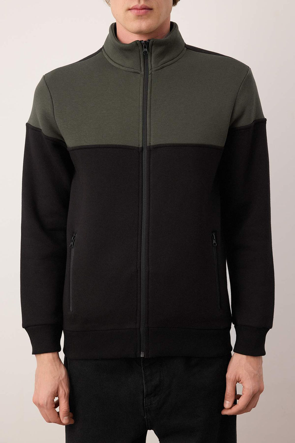 TRENDYOL MAN Lacivert-Gri Melanj Regular Fit Uzun Kollu Dik Yaka Fermuarl? Sweatshirt TMNAW22SW0720 - Trendyolmilla фото 20
