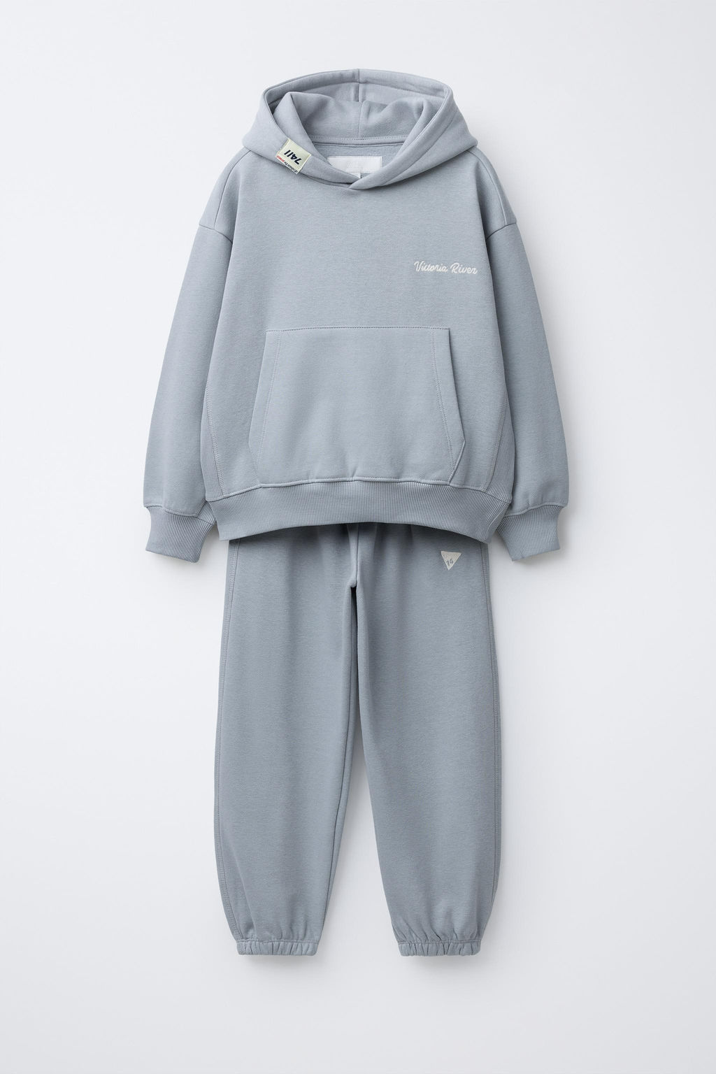 PLUSH SWEATSHIRT AND JOGGER TROUSERS SET WITH SLOGAN - Zara фото 11