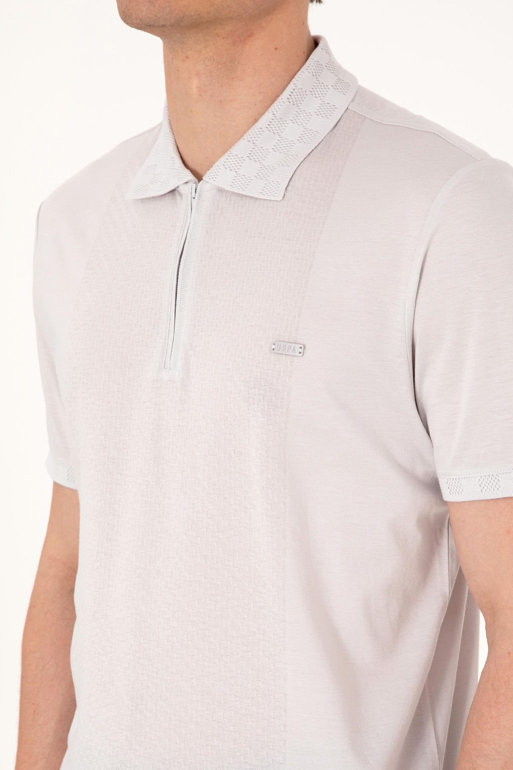 Erkek Regular Fit Fermuarl_ A__k Gri Ti__rt Sepette S_rpriz _ndirim - U.s. polo assn фото 7