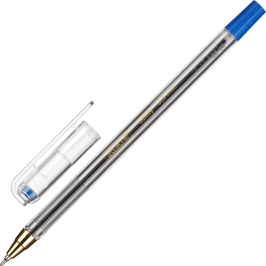 Ручка шариковая неавтомат. Attache Goldy, 0,3мм, син, масл,не б/манж  фото 2