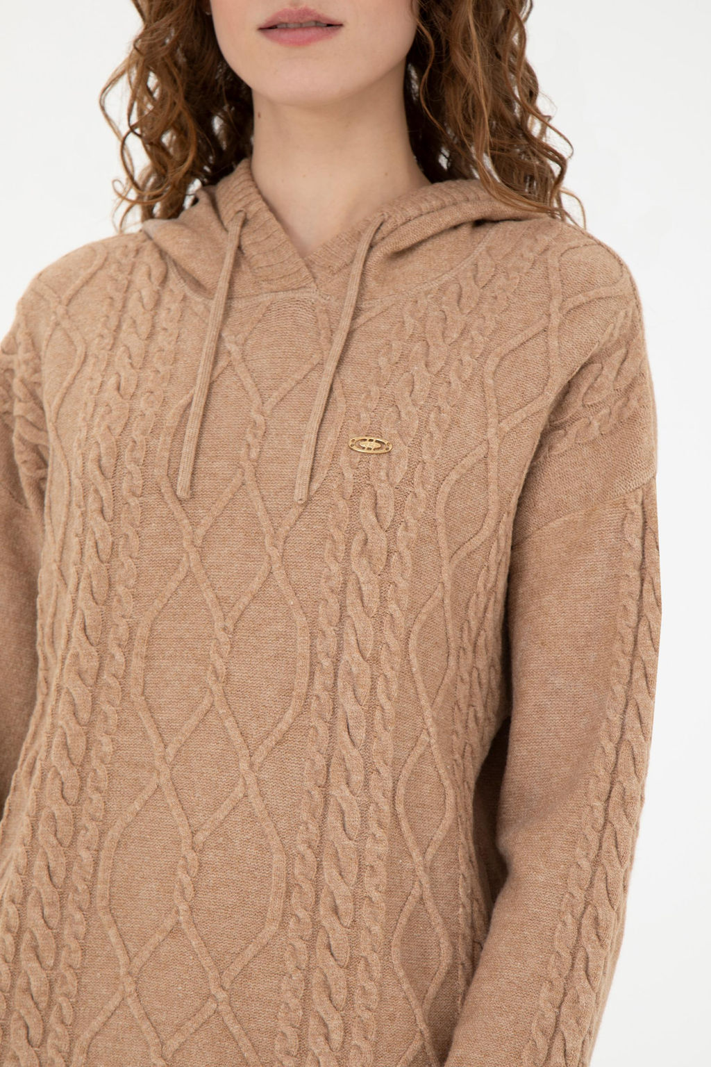 Женский свитер песочного меланжа - U.s. polo assn фото 14