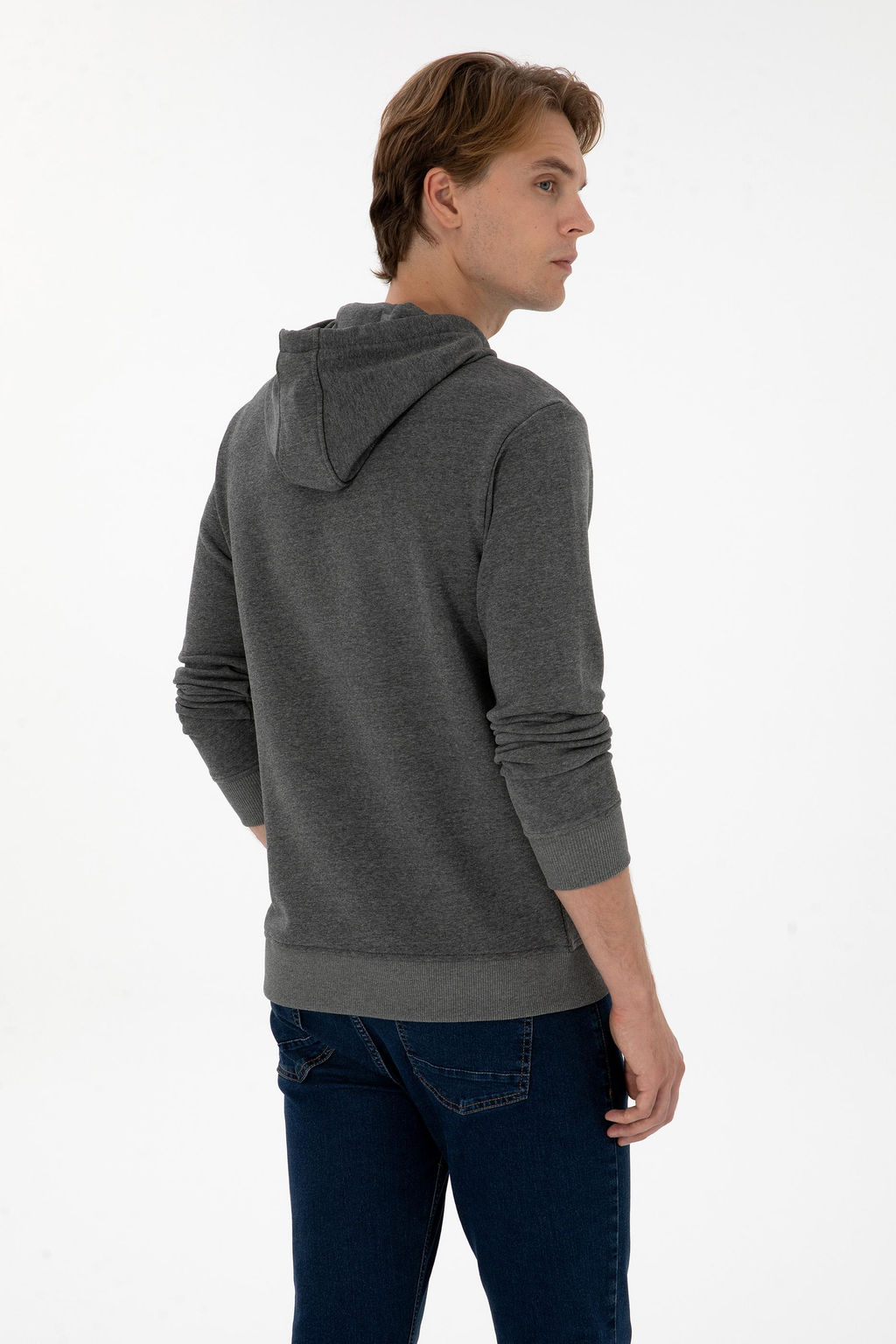 Erkek Antrasit Melanj Basic Sweatshirt Sepette S_rpriz _ndirim - U.s. polo assn фото 5