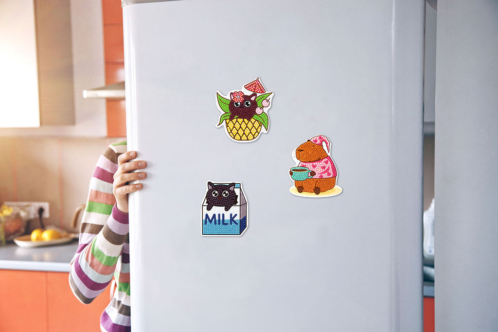 Кристальная (алмазная) мозаика ФРЕЯ ALVM-084 магнит Капибара 8.5 х 10 см