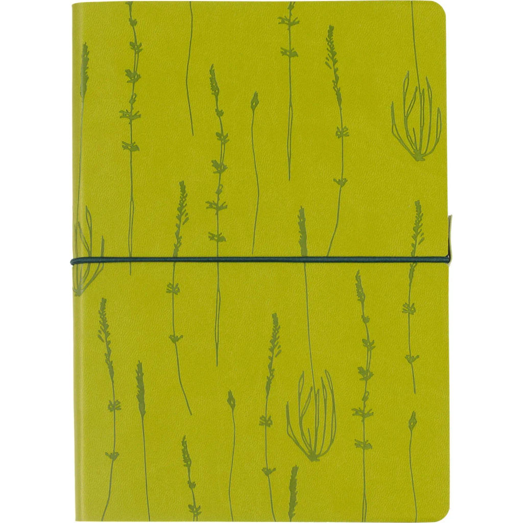 Блокнот А5 128л Attache Дикие травы клетк,мягк.обл,кожзам с блинт.тисн 3149  фото 2