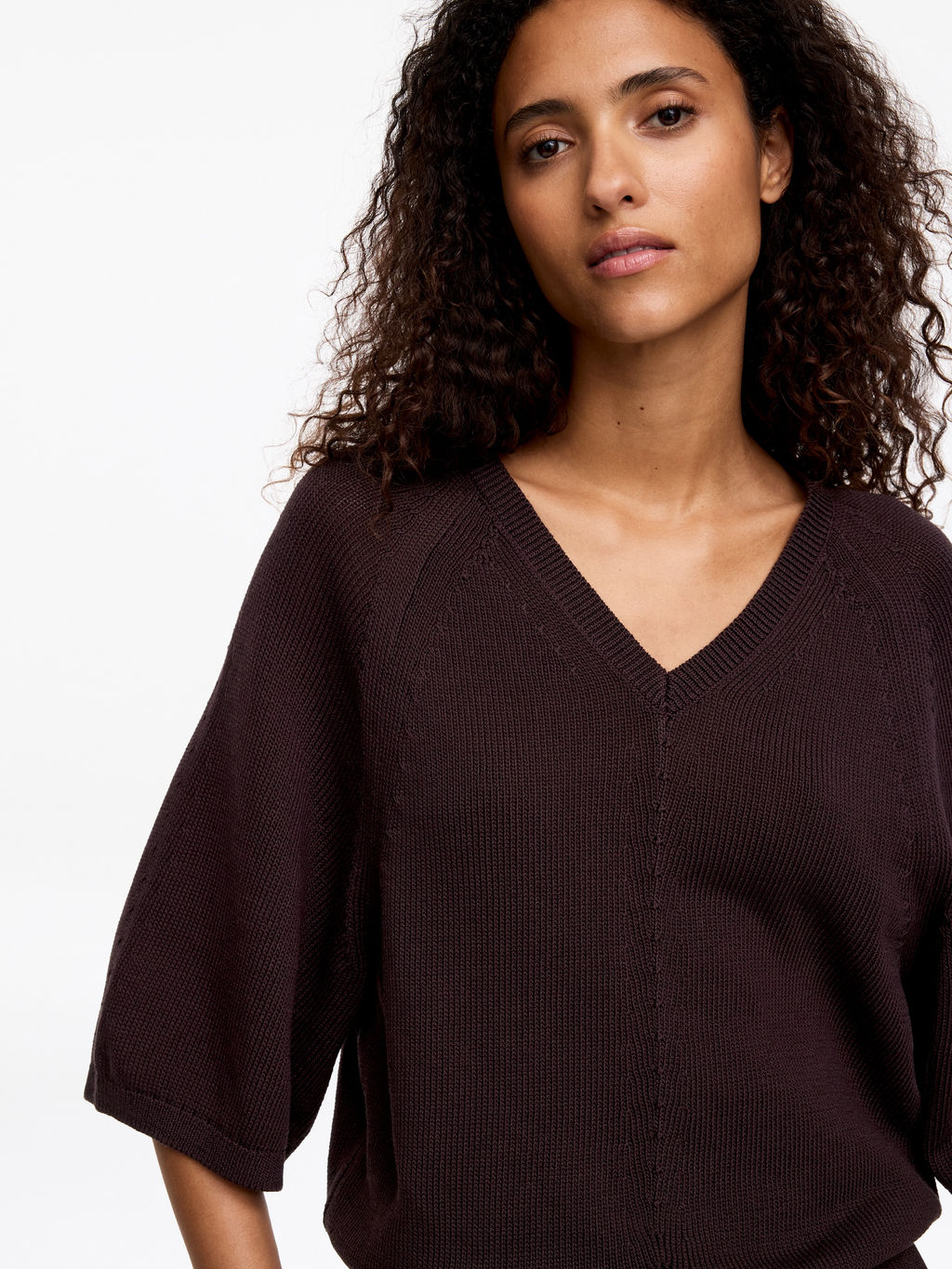 Top de punto con cuello de pico - H&m фото 5