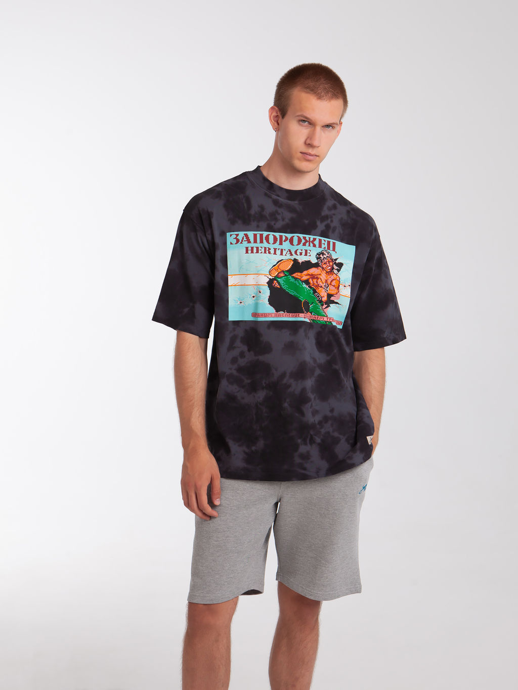 Футболка ЗАПОРОЖЕЦ Karate Game Loose Fit Tiy Die BLACK  фото 3