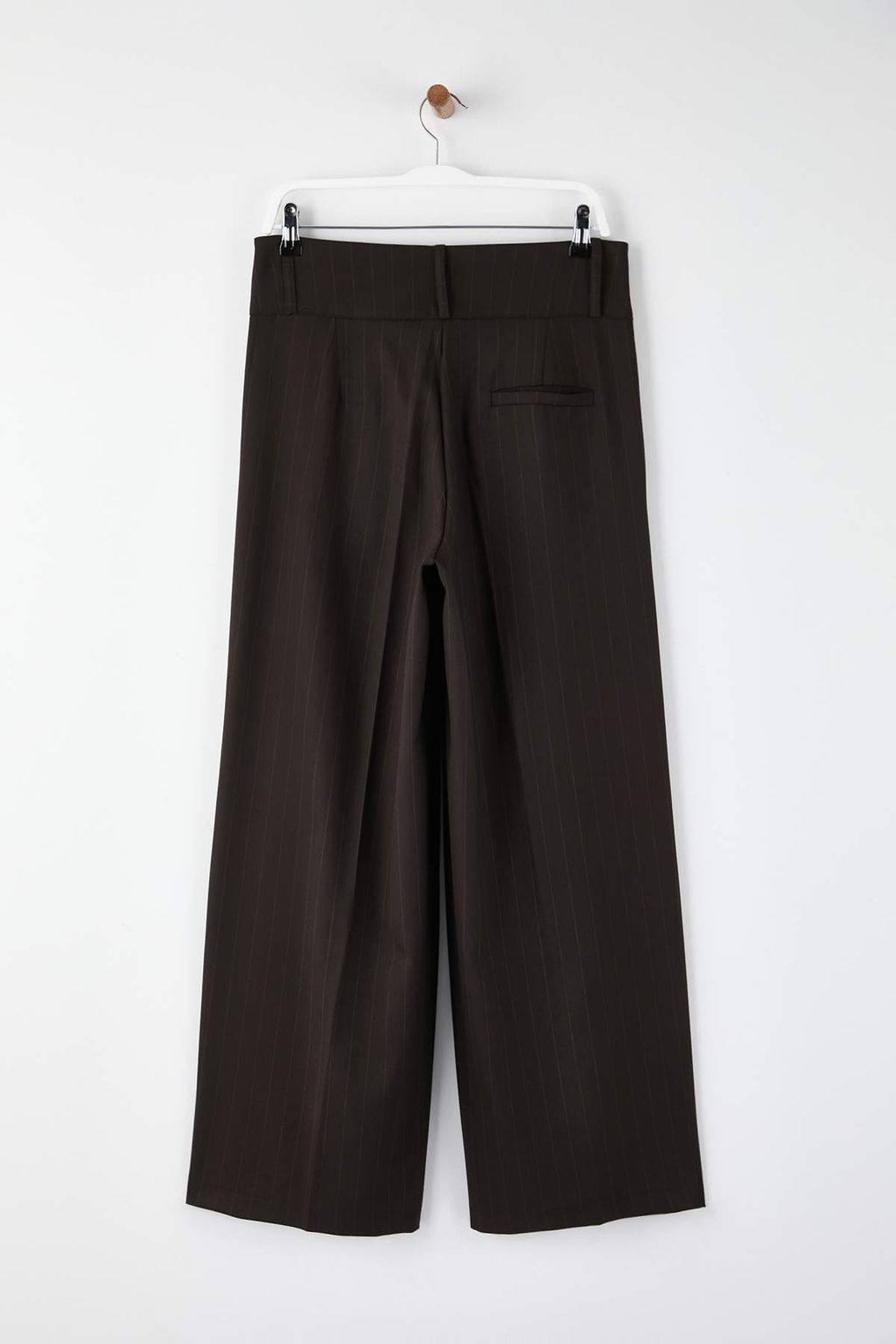 Kahverengi Cizgili Bel Detayl? Dokuma Pantolon TWOAW26PL00168 - Trendyolmilla фото 7