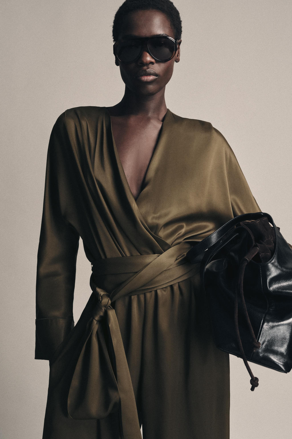 ZW COLLECTION SATIN JUMPSUIT WITH PUFFED HEMS - Zara фото 2