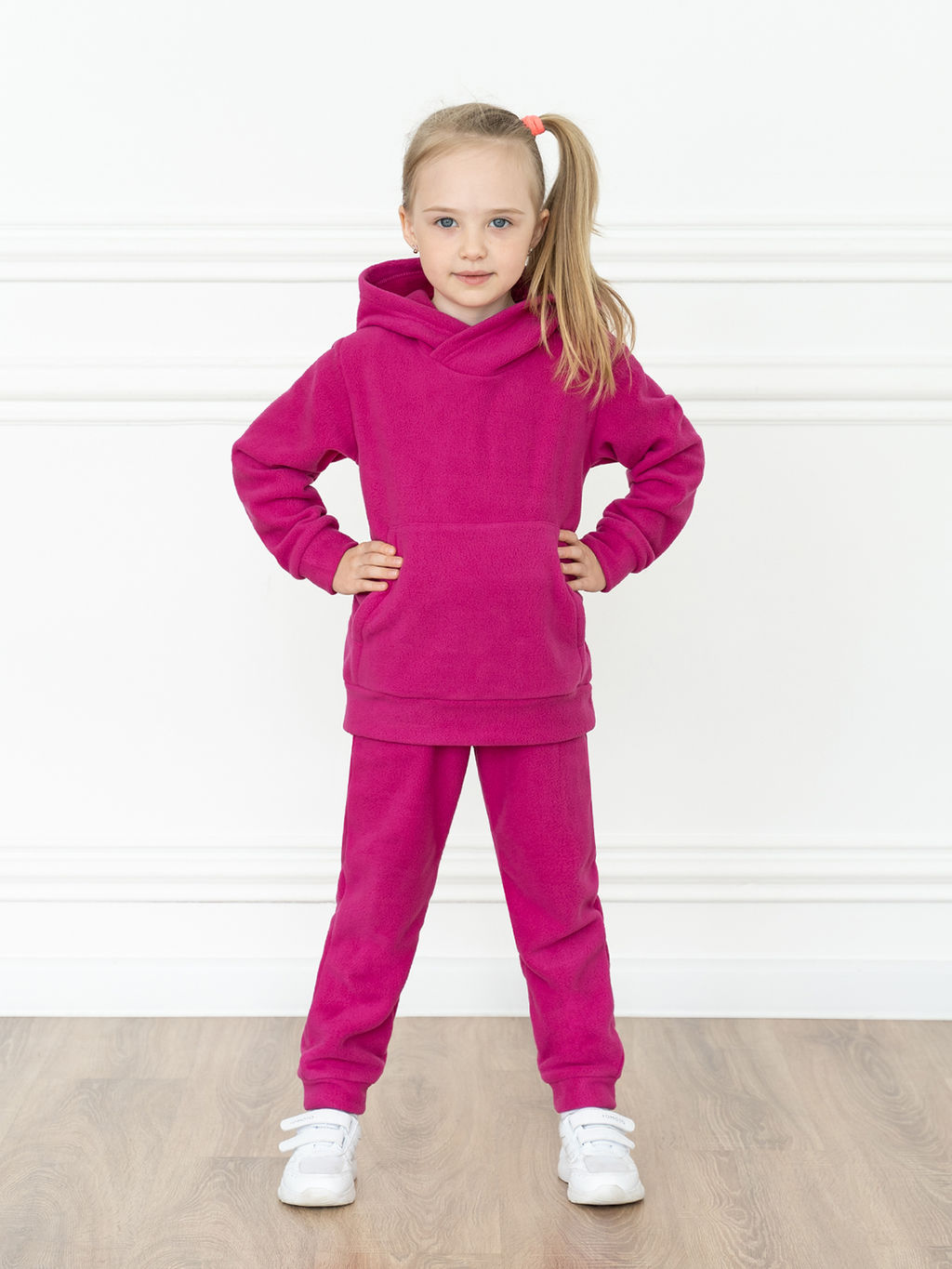 Костюм детский флисовый фуксия 7043г(ш) (104, 56)