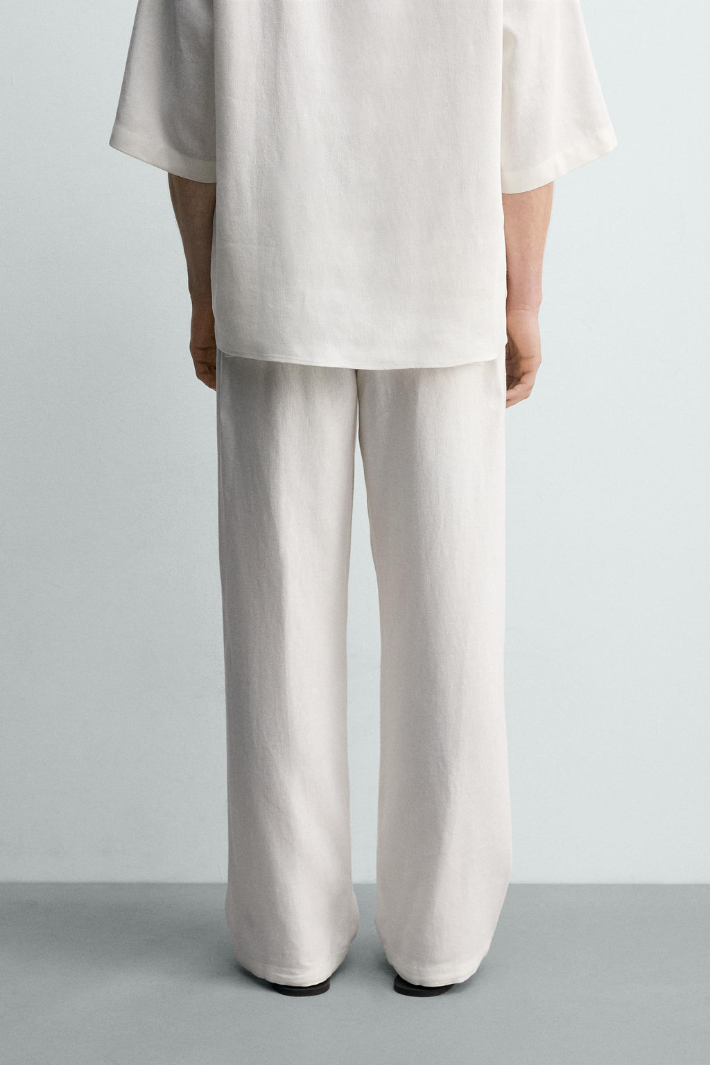 PANTAL?N RELAXED FIT VISCOSA - C??AMO / Blanco roto - Zara фото 2