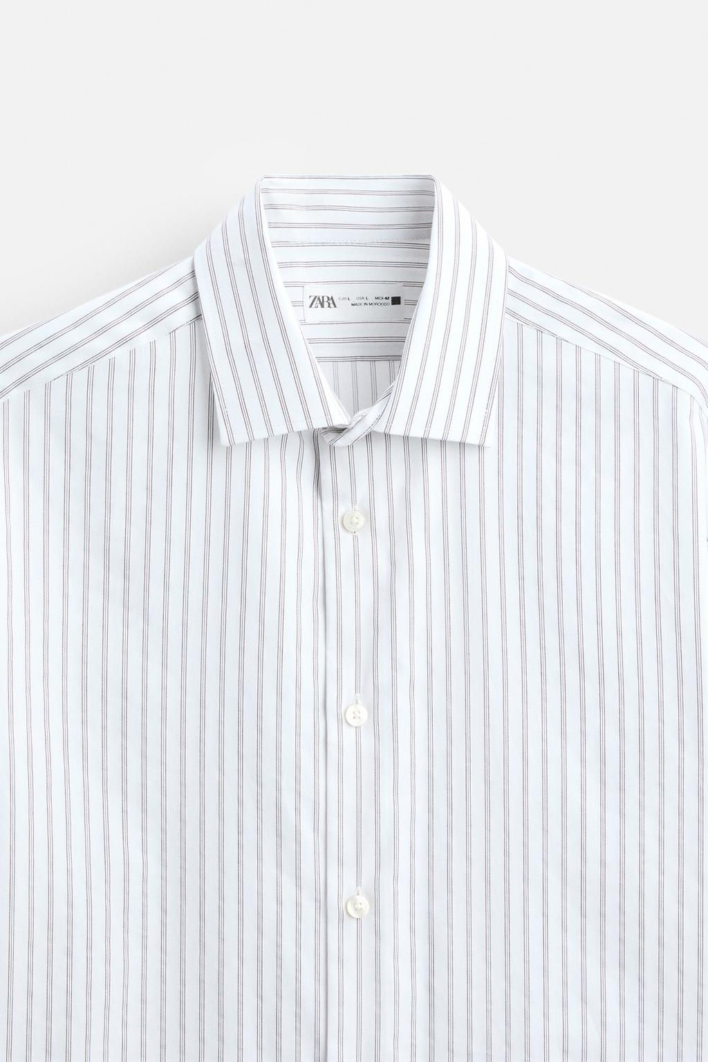 TEXTURED STRIPE SHIRT - Zara фото 8