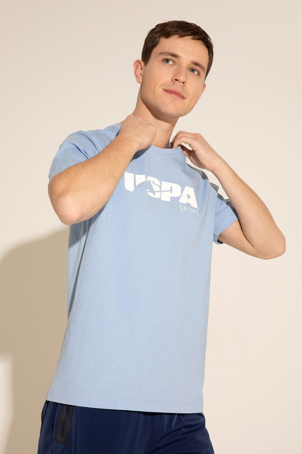 Мужская голубая футболка - U.s. polo assn фото 8