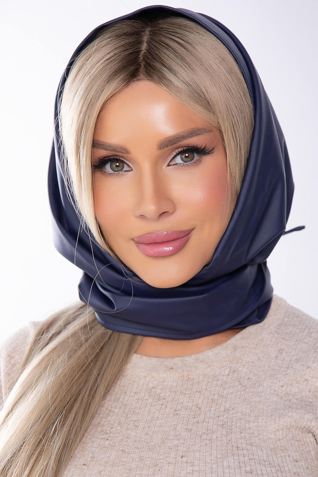 Косынка из экокожи (блю) КЭ7 - Lt collection фото 4