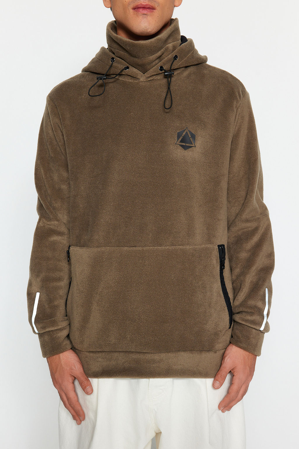 TRENDYOL MAN Premium Antrasit Oversize/Normal Kesim Bask?l? Anti-pilling Polar Sweatshirt TMNAW24SW00122 - Trendyolmilla фото 19