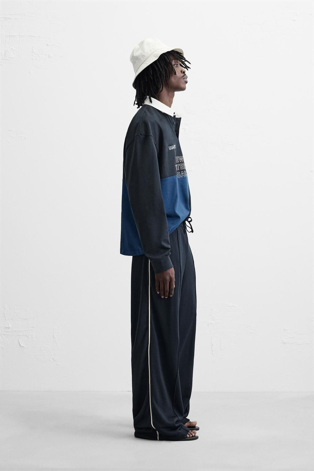 COLOUR BLOCK EMBROIDERED POLO SHIRT - Zara фото 4