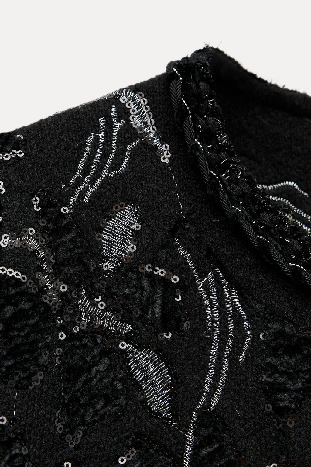 SEQUINNED KNIT CARDIGAN - Zara фото 8