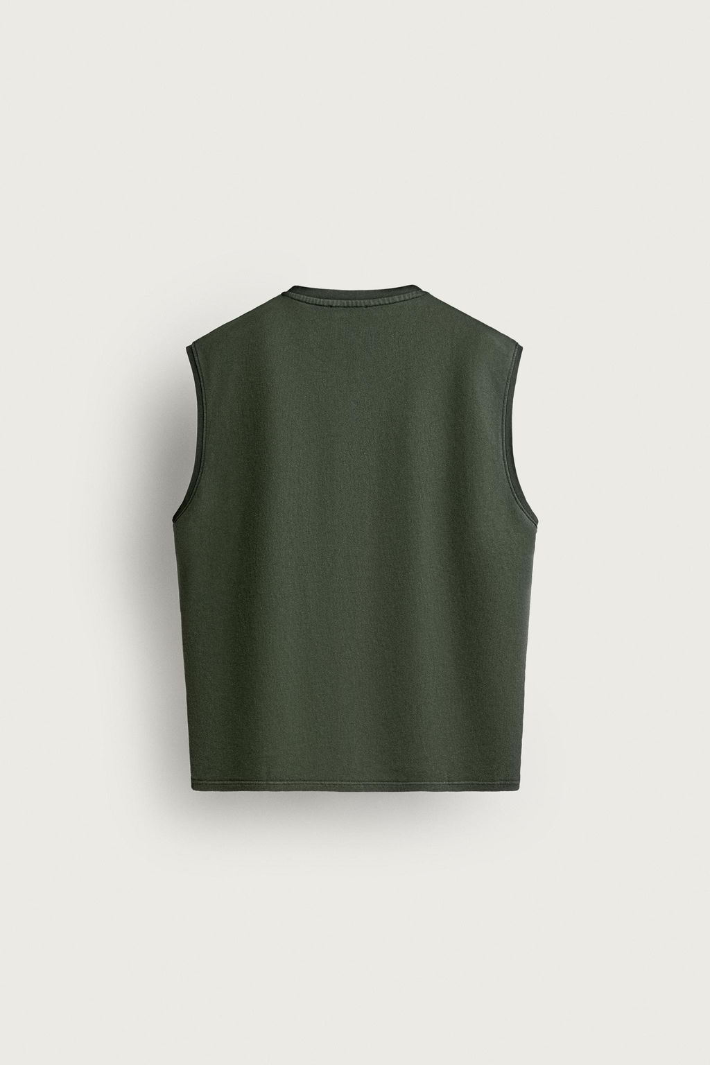 SUDADERA TANK RELAXED FIT TEXTO BORDADO / Verde oscuro - Zara фото 8