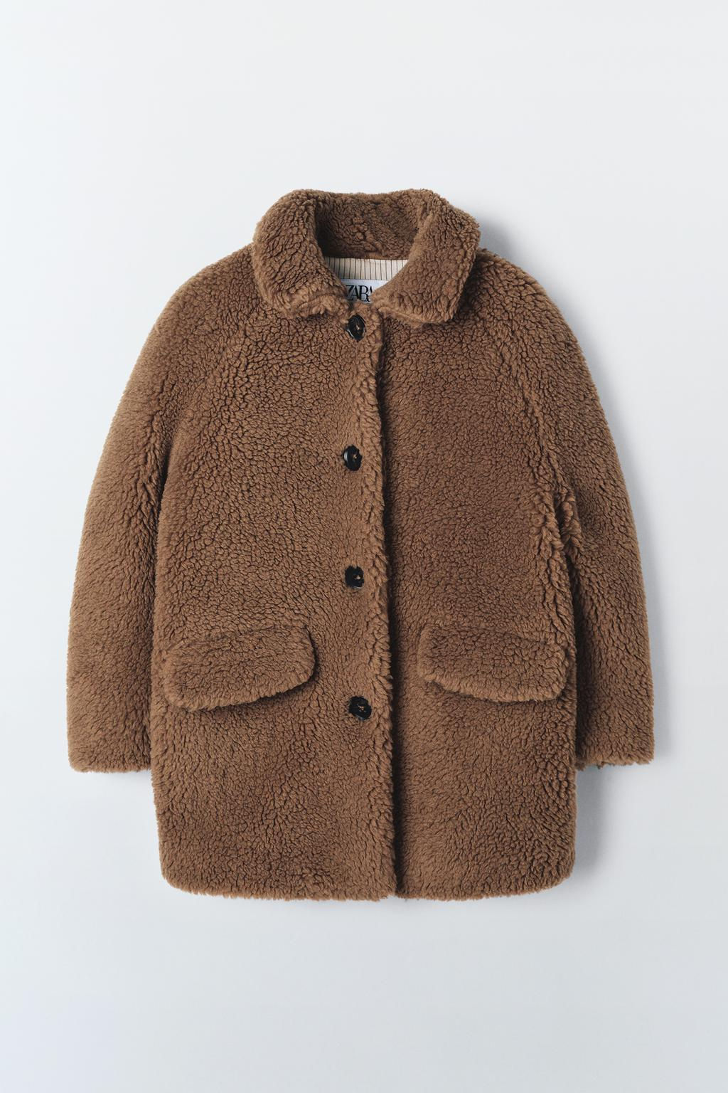 LIMITED EDITION LONG FAUX SHEARLING COAT - Zara фото 2