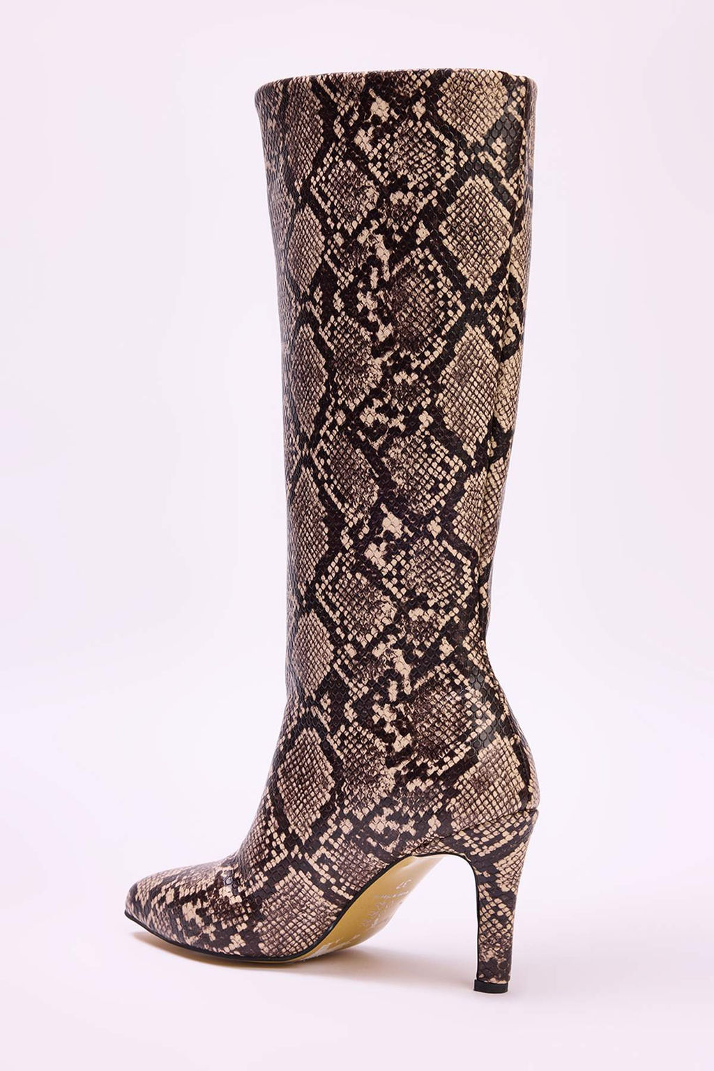 Cok Renkli Animal Desenli Kad?n 9,5 cm Topuklu Cizme TAKAW26CZ00034