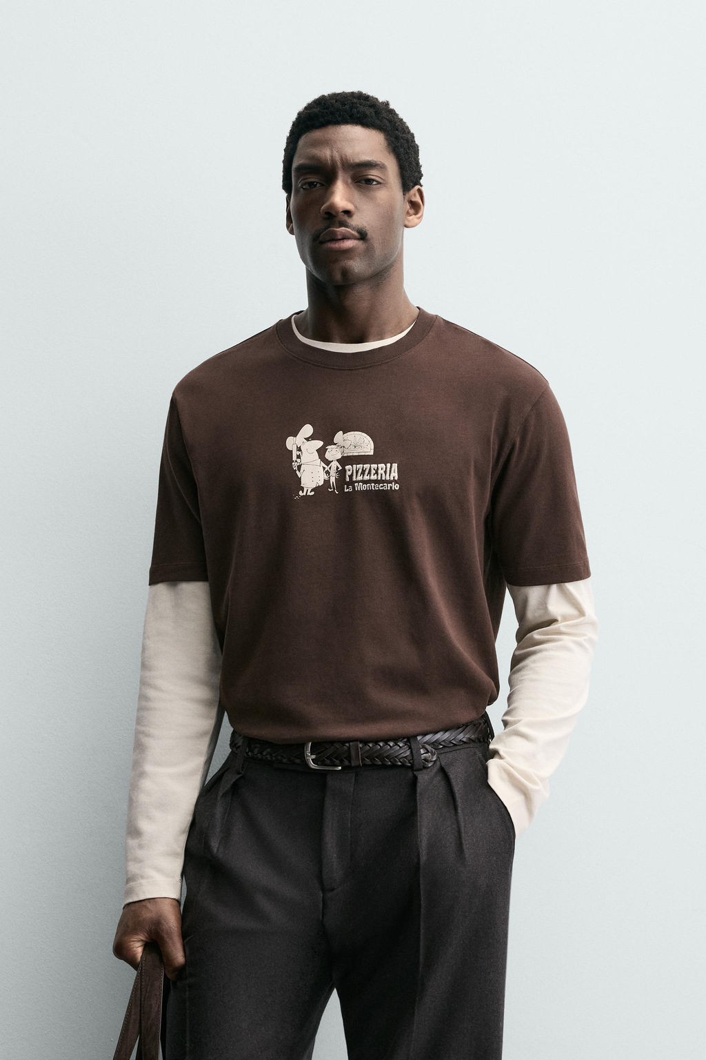 PIZZERIA LA MONTECARLO PRINT T-SHIRT - Zara фото 2
