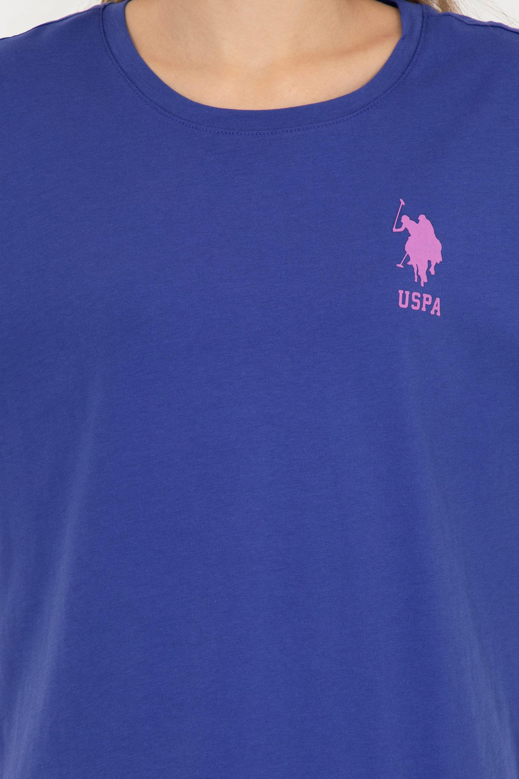 Kad_n Mavi Bisiklet Yaka Ti__rt